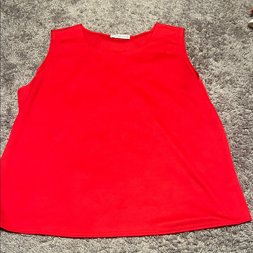 Notations Vibrant Red Tank Top